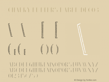 Chalky Letters Label Deco3 1.000 Font Sample