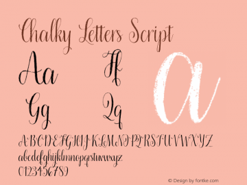 Chalky Letters Script 1.002 Font Sample