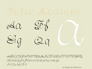 Julie Medium Version 001.000 Font Sample