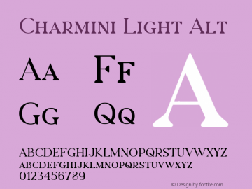 Charmini Light Alt 001.000图片样张