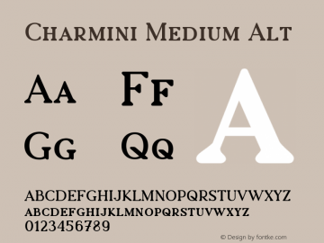 Charmini Medium Alt 001.000 Font Sample