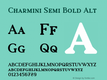 Charmini Semi Bold Alt 001.000 Font Sample