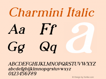 Charmini Italic 001.000图片样张