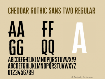 Cheddar Gothic Sans Two 1.000图片样张