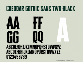 Cheddar Gothic Sans Two Black 1.000图片样张