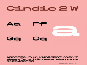 Cindie 2 W 1.000 Font Sample