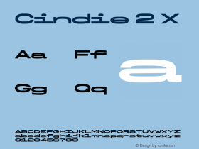 Cindie 2 X 1.000 Font Sample