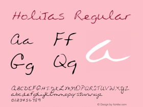 Holitas Regular Altsys Metamorphosis:12/7/94 Font Sample