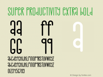 Super Productivity Extra Bold Version 1.005;Fontself Maker 3.5.4 Font Sample