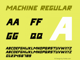 Machine Version 1.003;Fontself Maker 3.5.4图片样张