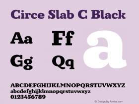 Circe Slab C Black Version 1.003W Font Sample