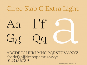 Circe Slab C Extra Light Version 1.003W Font Sample