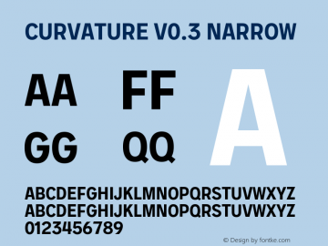 Curvature v0.3 Narrow Semibold Version 0.003;hotconv 1.0.109;makeotfexe 2.5.65596 DEVELOPMENT Font Sample