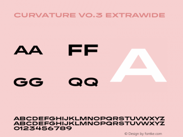Curvature v0.3 Extrawide Semibold Version 0.003;hotconv 1.0.109;makeotfexe 2.5.65596 DEVELOPMENT图片样张