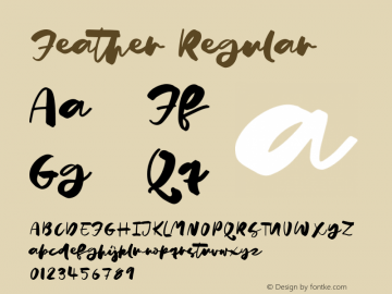 Feather-Regular Version 1.000 Font Sample