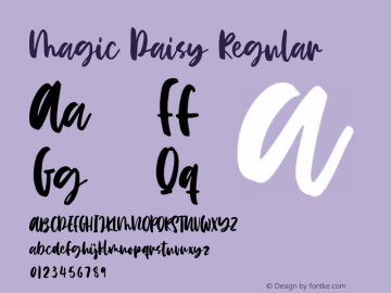 MagicDaisy-Regular Version 1.000 Font Sample