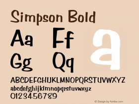 Simpson Bold Altsys Fontographer 4.1 1/10/95图片样张