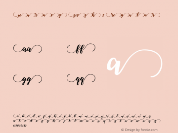 Journey Swsh 2 Version 1.000 Font Sample