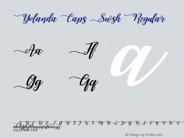Yolanda Caps Swsh Version 1.000 Font Sample