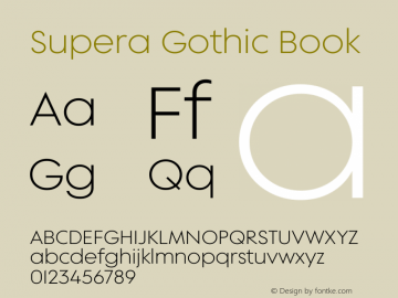 Supera Gothic Book Version 1.000图片样张