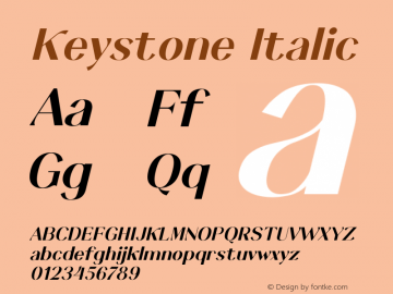 Keystone Italic Version 001.000图片样张
