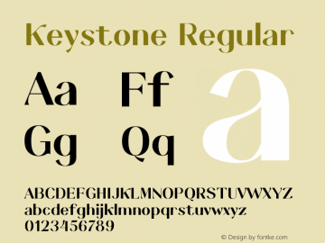 Keystone Regular Version 001.000图片样张