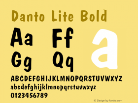 Danto Lite Bold Altsys Fontographer 4.1 1/26/95图片样张