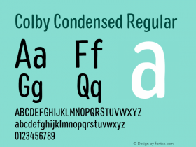 Colby Condensed 1.000图片样张