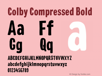 Colby Compressed Bold 1.000图片样张