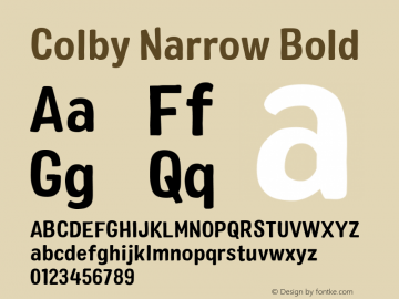 Colby Narrow Bold 1.000图片样张