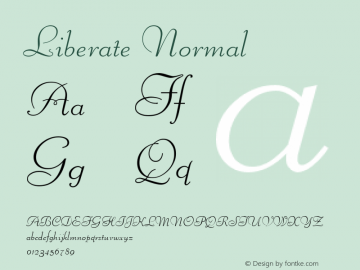 Liberate Normal Altsys Fontographer 4.1 1/8/95 Font Sample