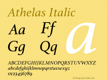 Athelas Italic Version 8.0d7e4图片样张