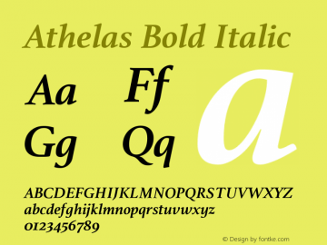 Athelas Bold Italic Version 8.0d7e4图片样张