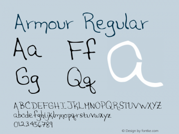 Armour Regular Altsys Metamorphosis:3/2/95 Font Sample