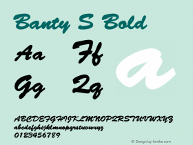 Banty S Bold Altsys Fontographer 4.1 12/26/94 Font Sample