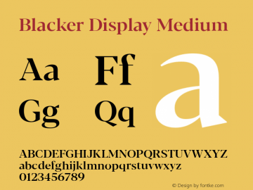 BlackerDisplay-Medium Version 1.0 | w-rip DC20180110 Font Sample