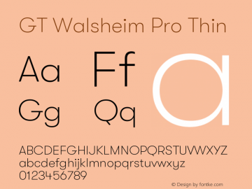 GT Walsheim Pro Thin Version 2.001;PS 002.001;hotconv 1.0.88;makeotf.lib2.5.64775图片样张