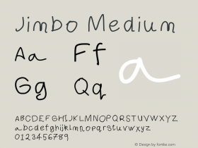 Jimbo Medium Version 001.000 Font Sample
