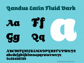 Qandus Latin Fluid Dark Version 1.000;hotconv 1.0.109;makeotfexe 2.5.65596图片样张