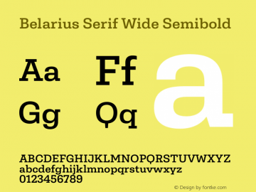 Belarius Serif Wide Sb Version 1.001图片样张