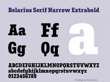 Belarius Serif Narrow Eb Version 1.001图片样张