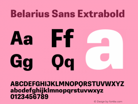 Belarius Sans Eb Version 1.001 Font Sample