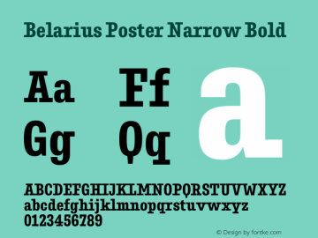 Belarius Poster Narrow Bold Version 1.001图片样张