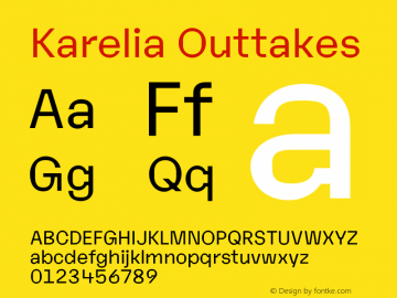 Karelia-Outtakes Version 1.000 | wf-rip DC20180930 Font Sample