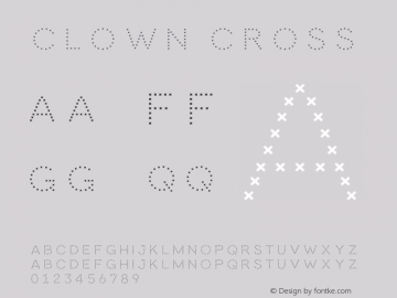 Clown Cross Version 1.000 | wf-rip DC20140610 Font Sample