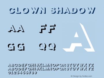 Clown Shadow Version 1.000 | wf-rip DC20140610 Font Sample