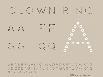 Clown Ring Version 1.000 | wf-rip DC20140610 Font Sample