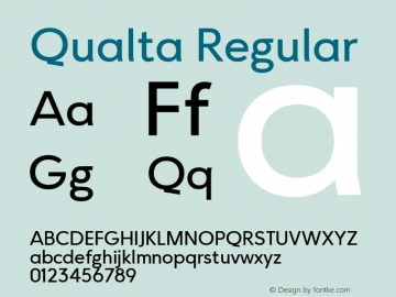 Qualta Version 1.024 Font Sample