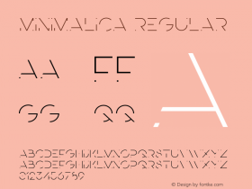 Minimalica Version 1.003;Fontself Maker 3.4.0 Font Sample