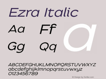 Ezra-Italic 1.000 Font Sample